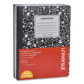 Universal Composition Book, Wide/Legal Rule, Black Marble Cover, 9.75 x 7.5, 100 Sheets, 6/Pack