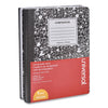 Universal Composition Book, Medium/College Rule, Black Marble Cover, 9.75 x 7.5, 100 Sheets, 6/Pack