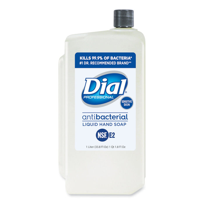 Dial Antibacterial Liquid Hand Soap for Sensitive Skin Refill for 1 L Liquid Dispenser, Floral, 1 L, 8/Carton