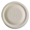 World Centric Fiber Lids for Bowls, 3.7" Diameter, Natural, Paper, 1,000/Carton