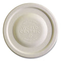 World Centric Fiber Lids for Bowls, 4.7" Diameter, Natural, Paper, 1,000/Carton