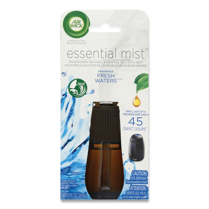 Air Wick Essential Mist Refill, Fresh Water Breeze, 0.67 oz Bottle, 6/Carton