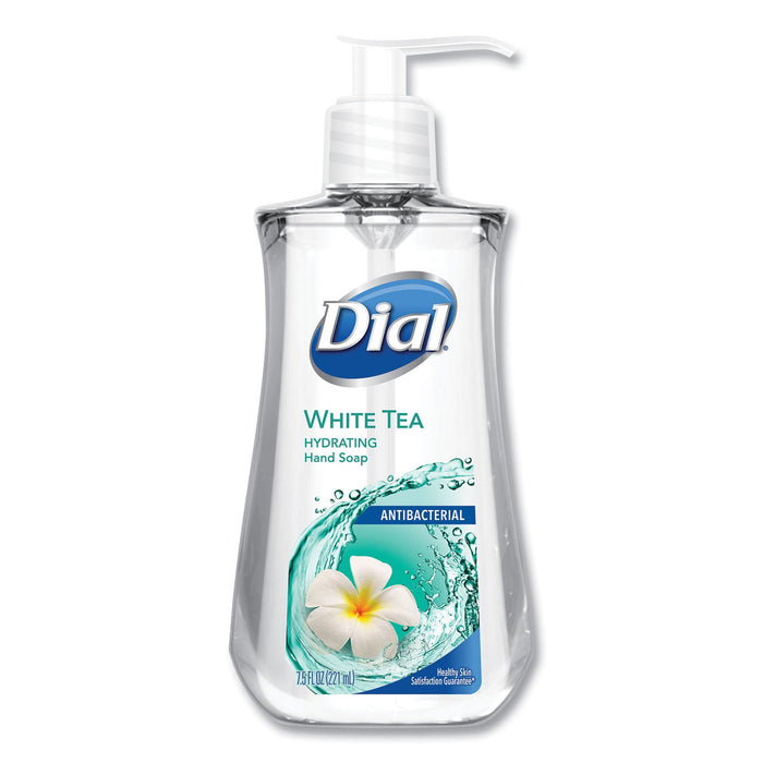 Dial Antibacterial Liquid Soap, White Tea, 7.5 oz Pump Bottle