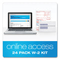 TOPS W-2 Tax Form/Envelope Kits, Six-Part Carbonless, 8.5 x 5.5, 2/Page, (24) W-2s and (1) W-3, 24/Sets