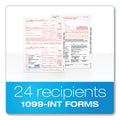 TOPS 1099-INT Tax Forms, Five-Part Carbonless, 5.5 x 8, 2/Page, 24 Forms