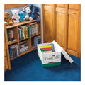 Bankers Box R-KIVE Heavy-Duty Storage Boxes, Letter/Legal Files, 12.75" x 16.5" x 10.38", White/Green, 12/Carton