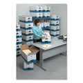 Bankers Box LIBERTY Plus Heavy-Duty Strength Storage Boxes, Legal Files, 15.25" x 24.13" x 10.75", White/Blue, 12/Carton