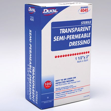 DUKAL Transparent Dressing, 2" x 2.75", Box of 100 Dressings by Pasteur Pharmacy