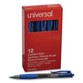 Universal Comfort Grip Gel Pen, Retractable, Medium 0.7 mm, Blue Ink, Translucent Blue Barrel, Dozen