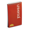 Universal Wirebound Memo Pad with Coil-Lock Wire Binding, Narrow Rule, Orange Cover, 50 White 3 x 5 Sheets, 12/Pack