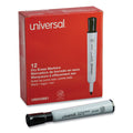 Universal Dry Erase Marker, Medium Bullet Tip, Black, Dozen