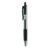 Universal Comfort Grip Gel Pen, Retractable, Medium 0.7 mm, Black Ink, Smoke Barrel, Dozen