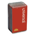Universal Wirebound Memo Pad with Coil-Lock Wire Binding, Narrow Rule, Orange Cover, 50 White 3 x 5 Sheets, 12/Pack