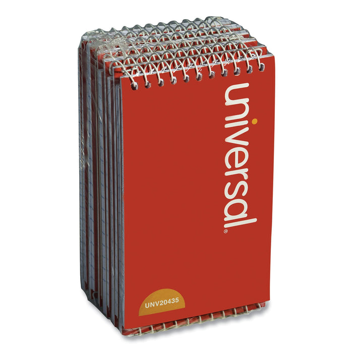 Universal Wirebound Memo Pad with Coil-Lock Wire Binding, Narrow Rule, Orange Cover, 50 White 3 x 5 Sheets, 12/Pack