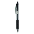 Universal Comfort Grip Gel Pen, Retractable, Medium 0.7 mm, Black Ink, Clear/Black Barrel, 36/Pack