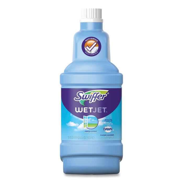 Swiffer WetJet System Cleaning-Solution Refill, Fresh Scent, 1.25 L Bottle, 4/Carton