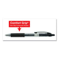 Universal Comfort Grip Gel Pen, Retractable, Medium 0.7 mm, Black Ink, Clear/Black Barrel, 36/Pack