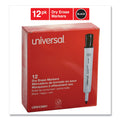 Universal Dry Erase Marker, Medium Bullet Tip, Black, Dozen