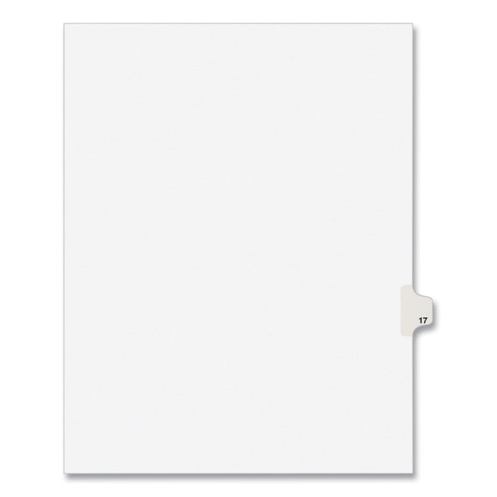 Avery Preprinted Legal Exhibit Side Tab Index Dividers, Avery Style, 10-Tab, 17, 11 x 8.5, White, 25/Pack, (1017)