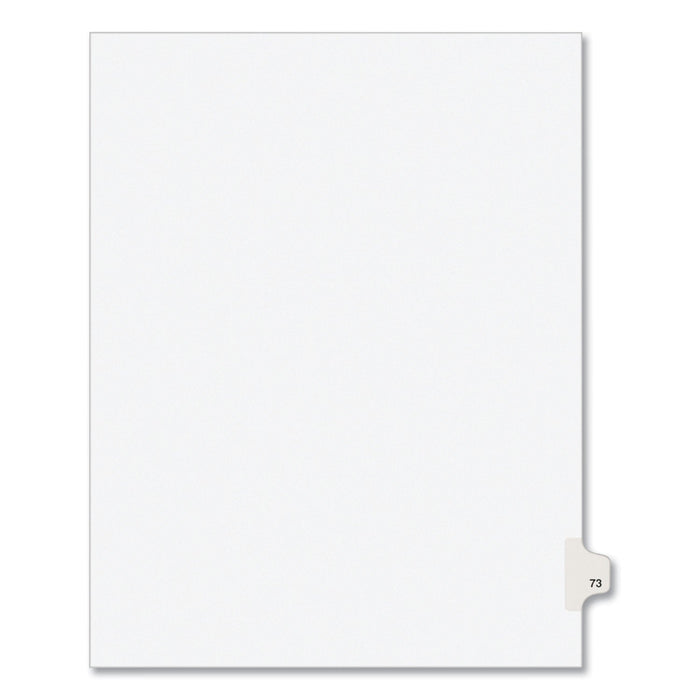 Avery Preprinted Legal Exhibit Side Tab Index Dividers, Avery Style, 10-Tab, 73, 11 x 8.5, White, 25/Pack, (1073)