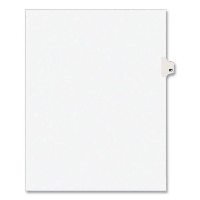 Avery Preprinted Legal Exhibit Side Tab Index Dividers, Avery Style, 10-Tab, 83, 11 x 8.5, White, 25/Pack, (1083)