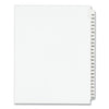 Avery Preprinted Legal Exhibit Side Tab Index Dividers, Avery Style, 25-Tab, 251 to 275, 11 x 8.5, White, 1 Set, (1340)