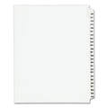 Avery Preprinted Legal Exhibit Side Tab Index Dividers, Avery Style, 25-Tab, 376 to 400, 11 x 8.5, White, 1 Set, (1345)