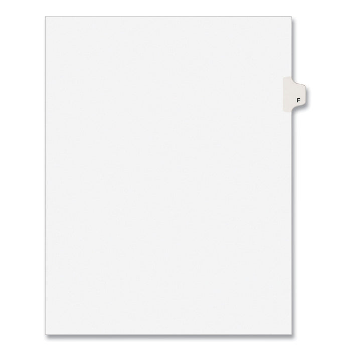 Avery Preprinted Legal Exhibit Side Tab Index Dividers, Avery Style, 26-Tab, F, 11 x 8.5, White, 25/Pack, (1406)