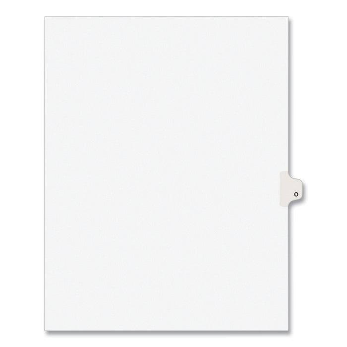 Avery Preprinted Legal Exhibit Side Tab Index Dividers, Avery Style, 26-Tab, O, 11 x 8.5, White, 25/Pack, (1415)