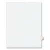 Avery Preprinted Legal Exhibit Side Tab Index Dividers, Avery Style, 26-Tab, V, 11 x 8.5, White, 25/Pack, (1422)