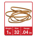 Universal Rubber Bands, Size 32, 0.04" Gauge, Beige, 1 lb Box, 820/Pack