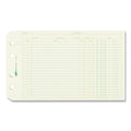 National Four-Ring Binder Refill Sheets, 5 x 8.5, Green, 100/Pack