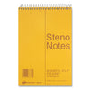 National Standard Spiral Steno Pad, Gregg Rule, Brown Cover, 60 Eye-Ease Green 6 x 9 Sheets