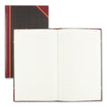 National Texthide Record Book, 1 Subject, Medium/College Rule, Black/Burgundy Cover, 14 x 8.5, 500 Sheets