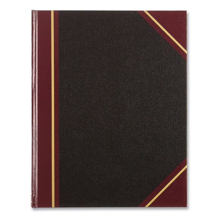 National Texthide Eye-Ease Record Book, Black/Burgundy/Gold Cover, 10.38 x 8.38 Sheets, 150 Sheets/Book