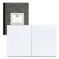 National Composition Book, Quadrille Rule, Black Marble Cover, 10 x 7.88, 80 Sheets