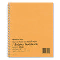 National Single-Subject Wirebound Notebooks, 1 Subject, Narrow Rule, Brown Cover, 8.25 x 6.88, 80 Eye-Ease Green Sheets