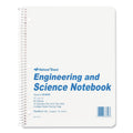 National Engineering and Science Notebook, Quadrille Rule, White Cover, 11 x 8.5, 60 Sheets