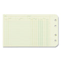 National Four-Ring Binder Refill Sheets, 5 x 8.5, Green, 100/Pack