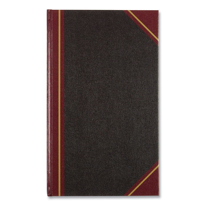 National Texthide Eye-Ease Record Book, Black/Burgundy/Gold Cover, 14.25 x 8.75 Sheets, 300 Sheets/Book