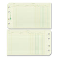 National Four-Ring Binder Refill Sheets, 5 x 8.5, Green, 100/Pack
