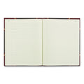National Texthide Eye-Ease Record Book, Black/Burgundy/Gold Cover, 10.38 x 8.38 Sheets, 150 Sheets/Book