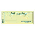 Rediform Gift Certificates with Envelopes, 8.5 x 3.67, Blue/Gold with Blue Border, 25/Pack