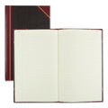 National Texthide Eye-Ease Record Book, Black/Burgundy/Gold Cover, 14.25 x 8.75 Sheets, 300 Sheets/Book