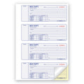 Rediform Receipt Book,Two-Part Carbonless, 7 x 2.75, 4/Page, 400 Forms