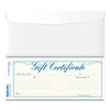 Rediform Gift Certificates with Envelopes, 8.5 x 3.67, Blue/Gold with Blue Border, 25/Pack