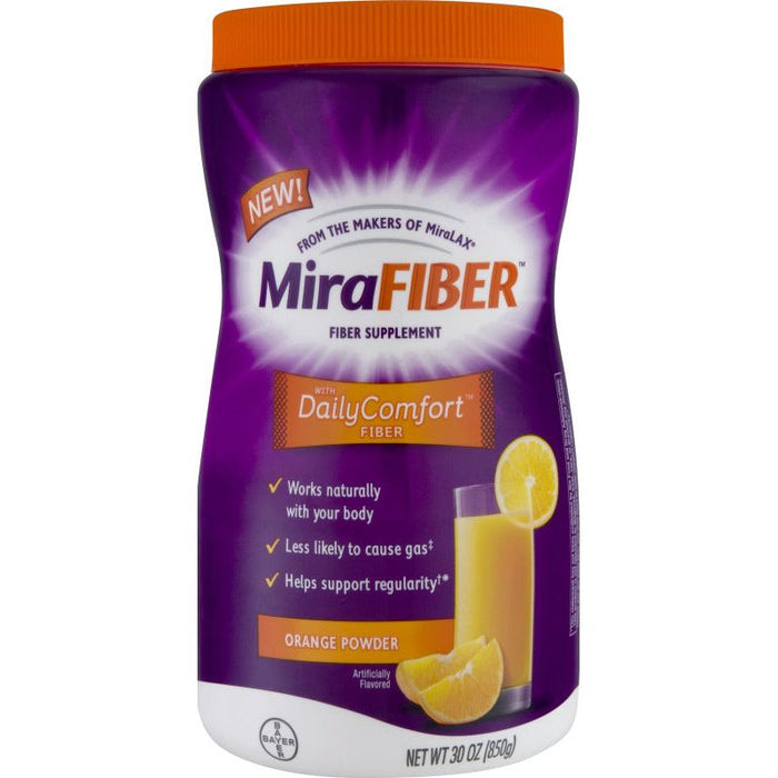 MiraFiber Supplement, With Daily Comfort Orange Powder by Pasteur Pharmacy