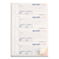 Rediform Hardcover Numbered Money Receipt Book, Three-Part Carbonless, 6.78 x 2.75, 4/Page, 200 Forms