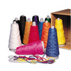 Pacon Double Weight Yarn Cones, 2-Ply, 2 oz, 100% Acrylic, Assorted Colors, 12/Box