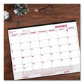 Brownline Monthly Desk Pad Calendar, 22 x 17, White/Burgundy Sheets, Black Binding, Clear Corners, 12-Month (Jan to Dec): 2023